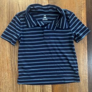 Under Armour Polo Shirt Navy Striped 24 months